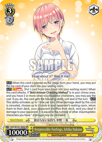 5HY/W101-E002 - Irrepressible Feelings, Ichika Nakano (RR)