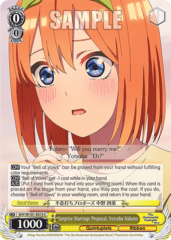 5HY/W101-E015 - Surprise Marriage Proposal, Yotsuba Nakano (C)
