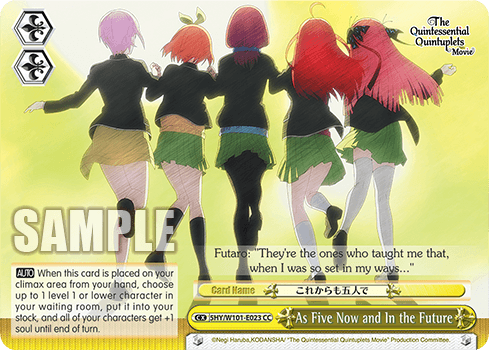 As Five Now and In the Future