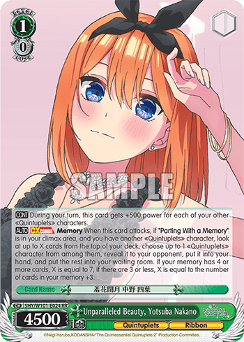 5HY/W101-E024 - Unparalleled Beauty, Yotsuba Nakano (RR)