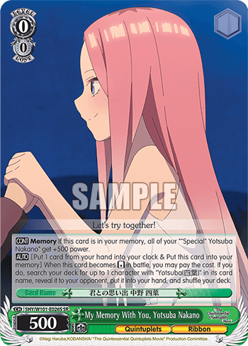 5HY/W101-E026S - My Memory With You, Yotsuba Nakano (SR)