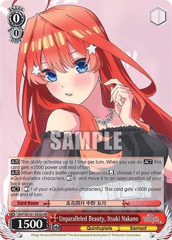 5HY/W101-E050 - Unparalleled Beauty, Itsuki Nakano (RR)