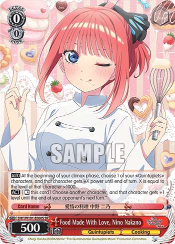 5HY/W101-E060S - Food Made With Love, Nino Nakano (SR)