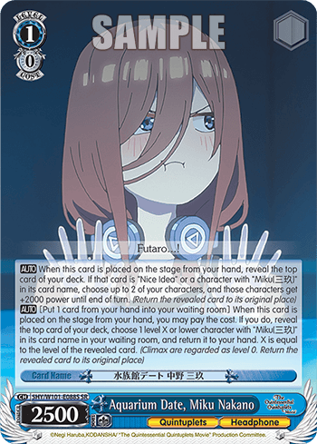 5HY/W101-E088S - Aquarium Date, Miku Nakano (SR)