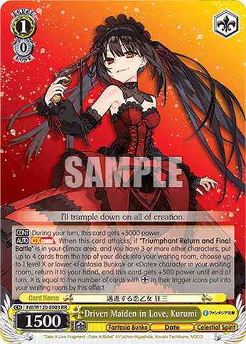 Fdl/W120-E003 - Driven Maiden in Love, Kurumi (RR)