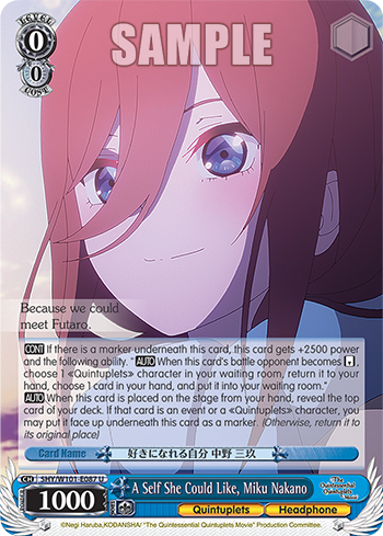 A Self She Could Like, Miku Nakano