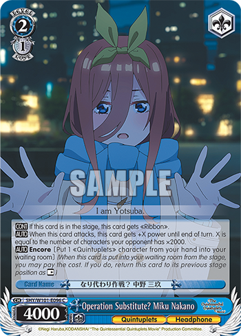 Operation Substitute? Miku Nakano